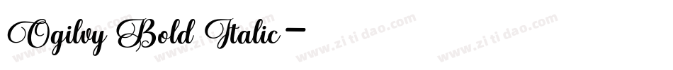 Ogilvy Bold Italic字体转换